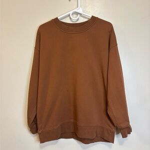 lululemon athletica Brown Crew Neck Sweater